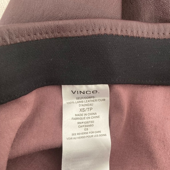 Vince Leather Zip Ankle Leggings - Picture 6 of 9